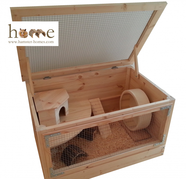 Large Wooden Hamster Cage 80 cm x 50 cm High Quality UK Made