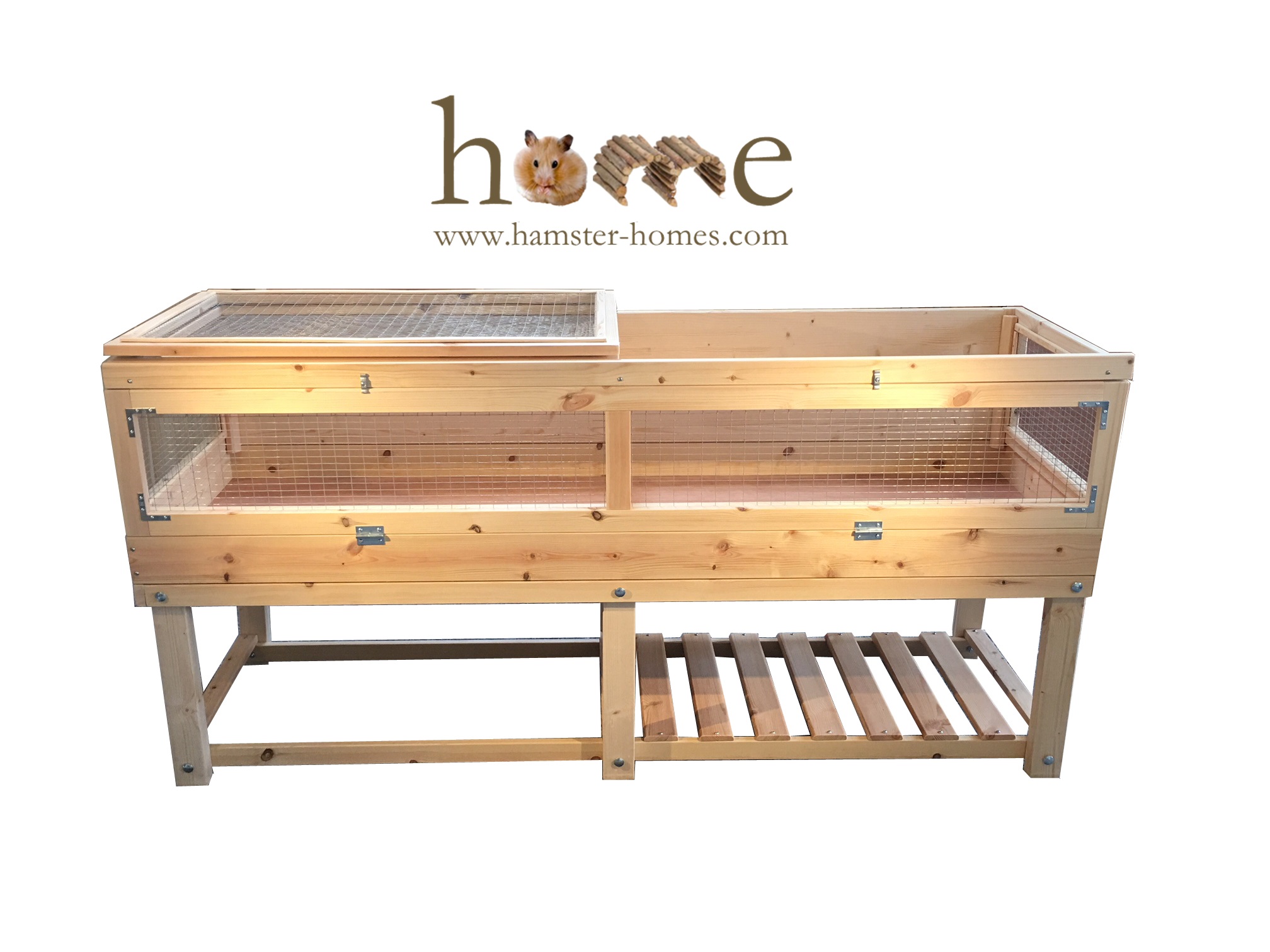 Large Wooden Guinea Pig Cage with Roof 120 x 60cm